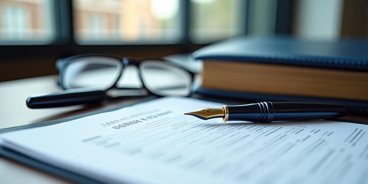 Professional legal documents and glasses on a desk representing trust